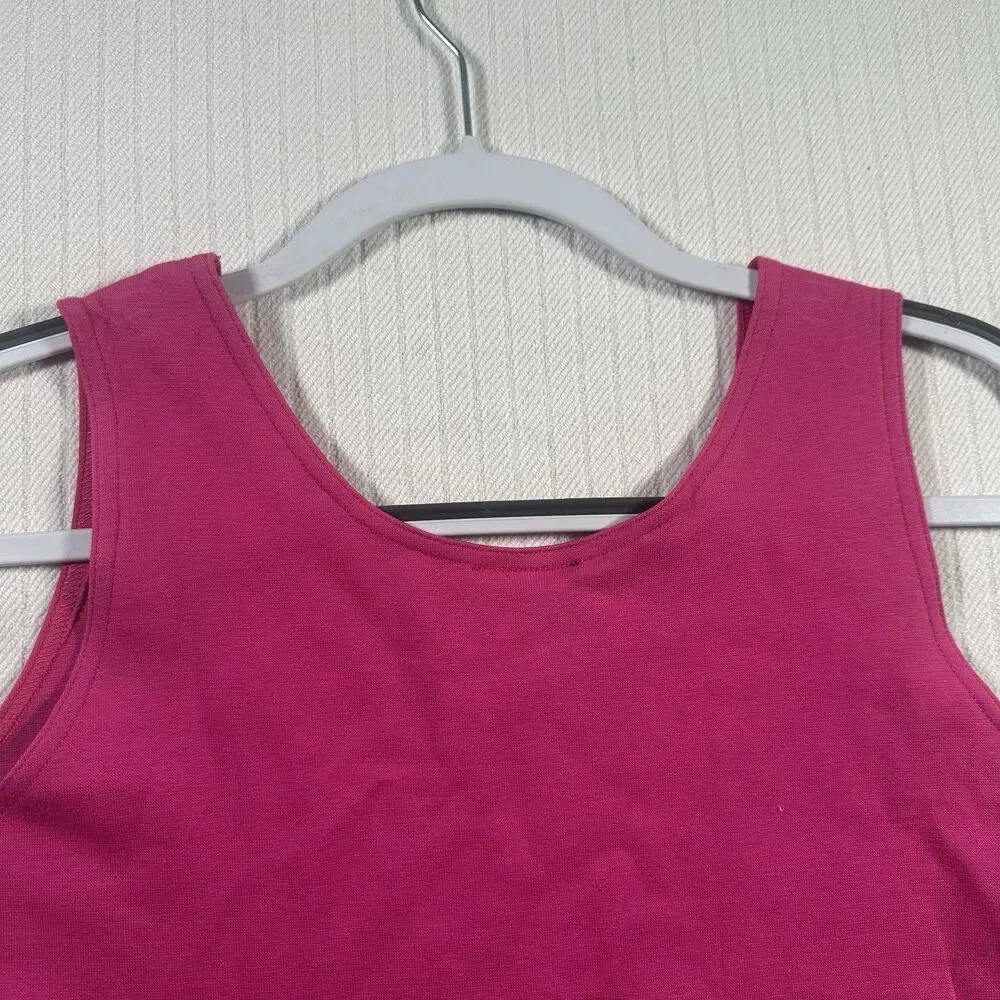 New York & Company Tank Top Women Large L Pink Scoop Neck Sleeveless Shirt